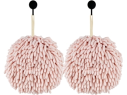 Toalhas de Chenille Rosas, Pacote com 2, Secagem Rápida e Absorventes para Banheiro e Cozinha AQUAFORGE