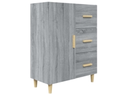 Aparador de Madeira Processada Cor Sonoma Cinzento MAISON EXCLUSIVE (69,5x34x90 cm)