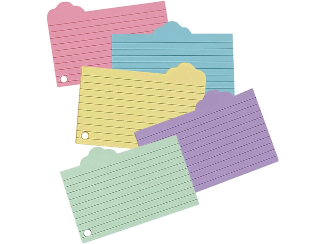 125 Feuilles Bloc-notes En Papier De Nuage Fichas Lignées, Design Elegante E Minimalista, Para Organizador