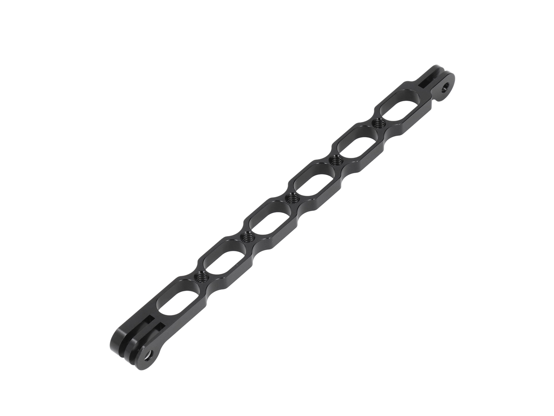 Braço Extensor Para Capacete Preto 220mm Liga De Alumínio 1/4 Polegadas