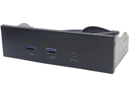 Painel Frontal Usb Para Pc Com 2 Portas 3.2 Gen1 De 5 Gbps + 1 Porta