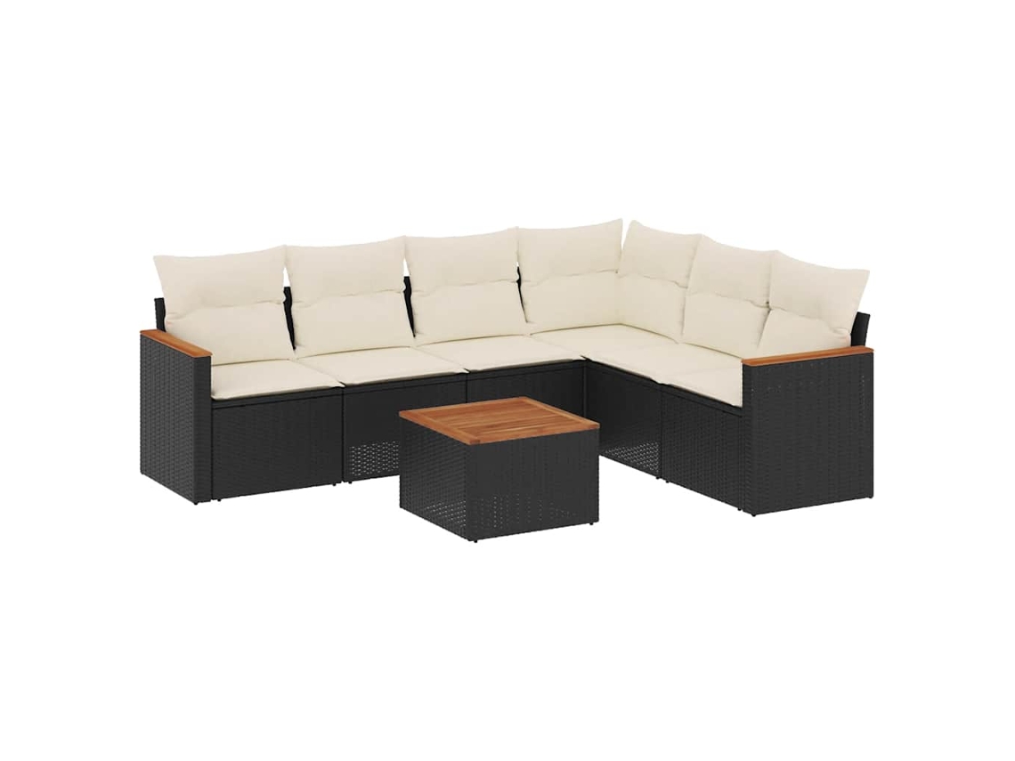 Garden Sofa Set, Garden Sofa Sets Vidaxl Preto Rattan / Vime (n/a)