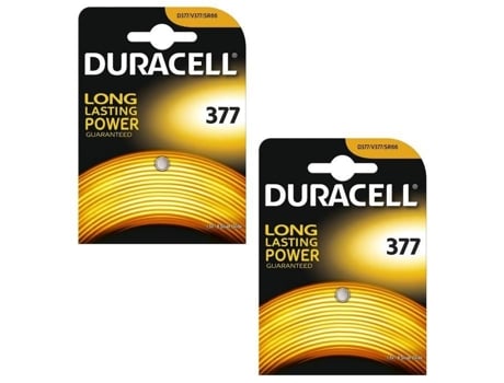 2 Baterias de Relógio de Óxido de Prata Duracell 377 1 5V Sr626Sw Ag4 626 D377 ALPEXE