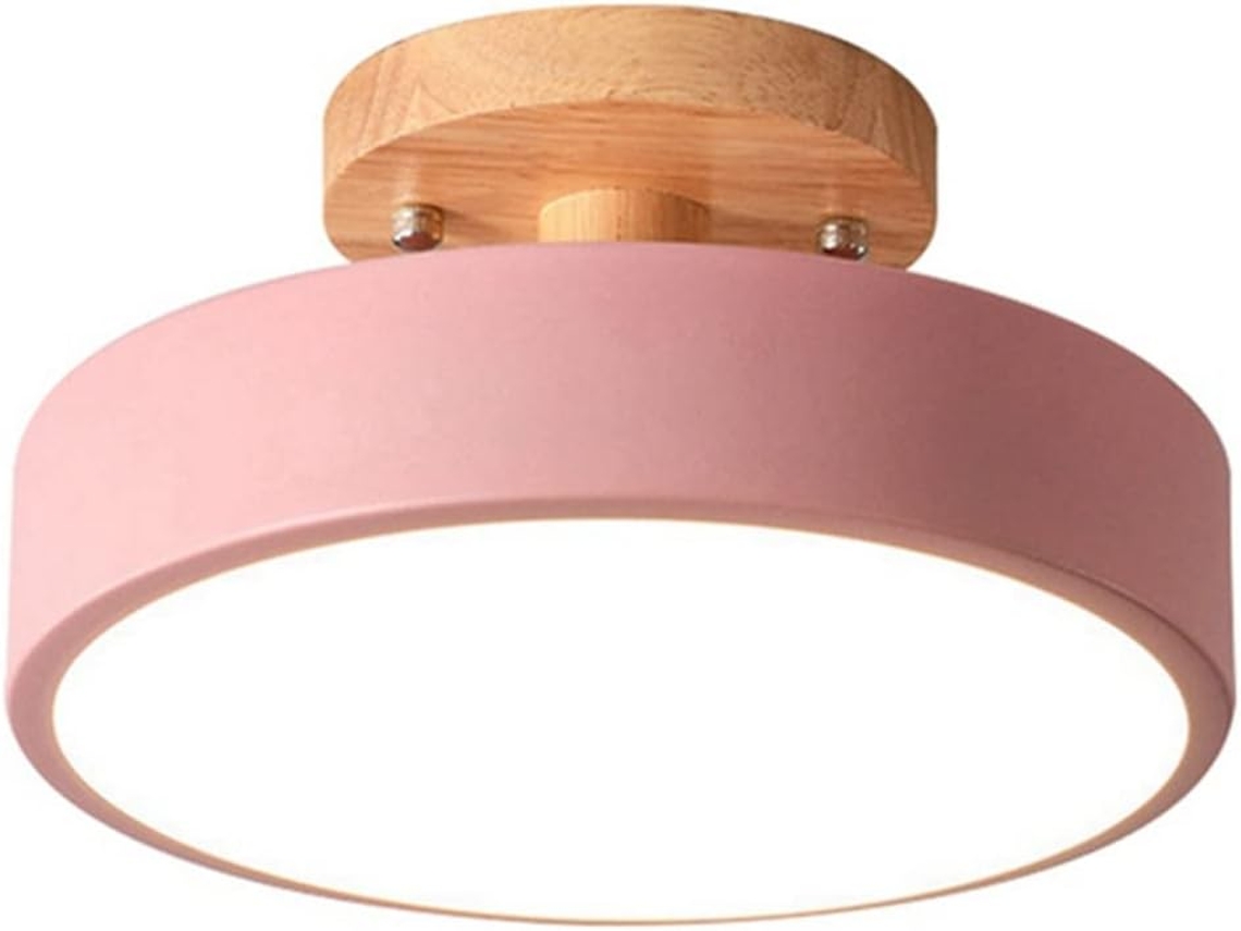 Luminária De Teto Led Moderna Em Madeira Nórdica, Ideal Para Ambientes Internos, Como Cozinha, Sala Gokoco