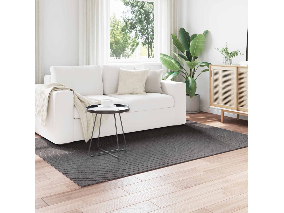 Vidaxl Tapete Para Uso Interno E Externo Palmeras Antracite Poliéster