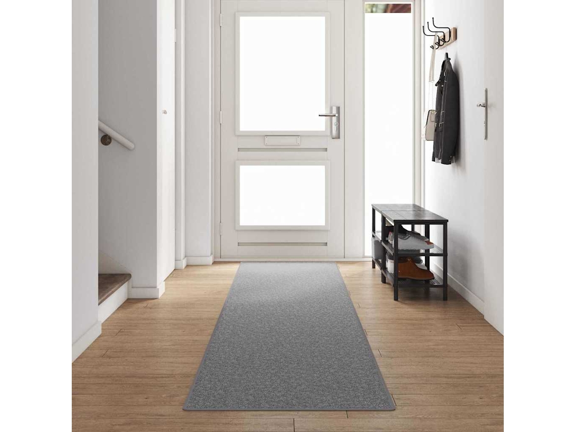 Vidaxl Runner De Carpete Cinzento-claro 80 X 500 Cm 100% Polipropileno