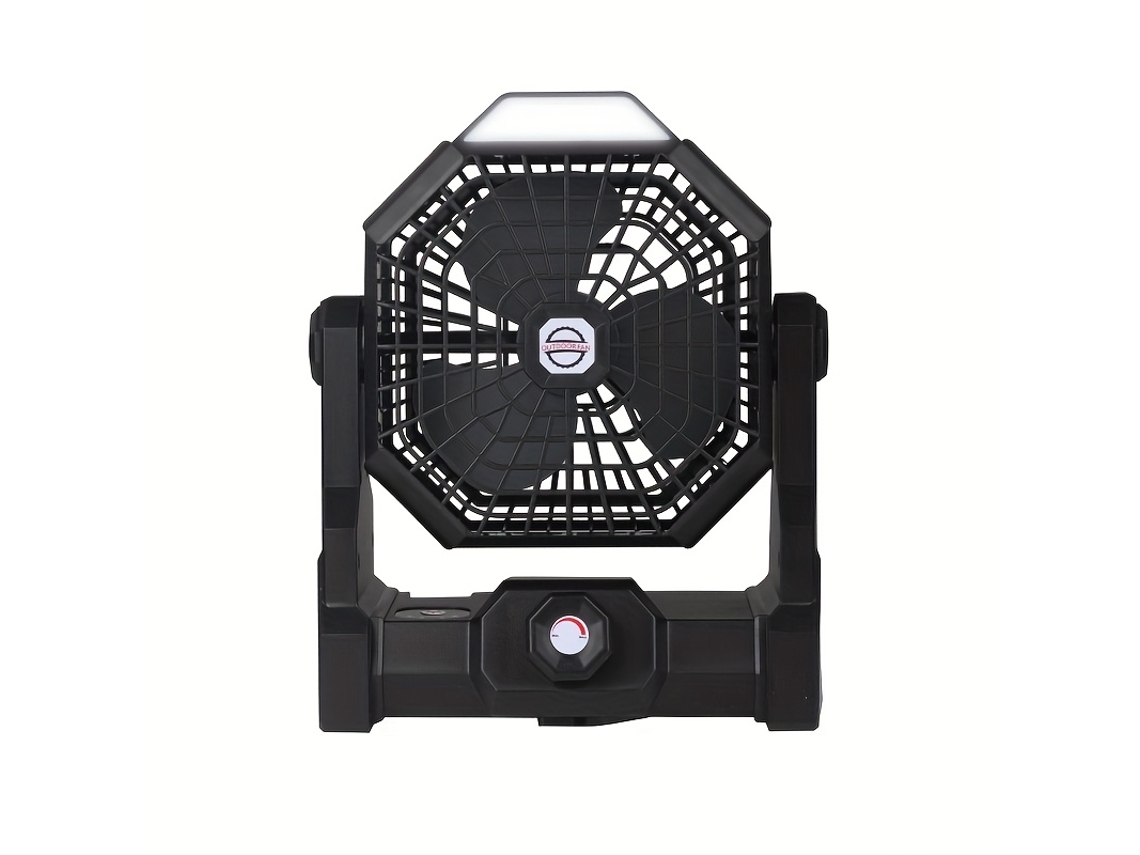 Ventilador Com Lanterna Led Usb Bateria Para Camping