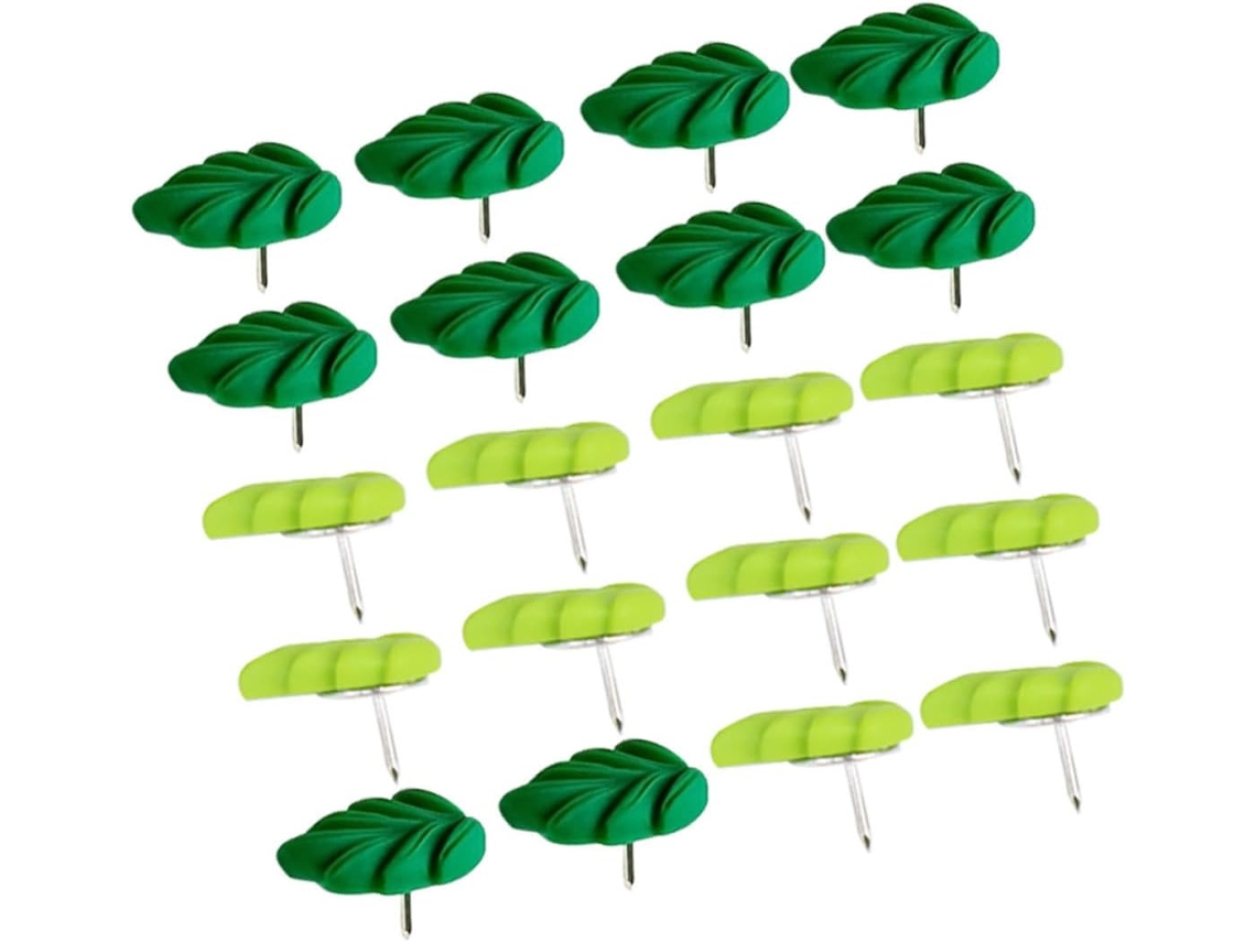 Tachinhas Decorativas em Resina e Metal com Formato Folha, da Toyvian, 20 Unidades