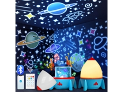 Projetor de Céu Estrelado Infantil com 8 Filmes, Luz Noturna para Crianças, Projetor de Estrelas Bluetooth, Projetor de Galáxias, Presente BRILVIBERA
