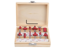 12pcs Conjunto De Brocas De Fresadora De Aço Carbono Com Caixa 1/4” Para Marcenaria