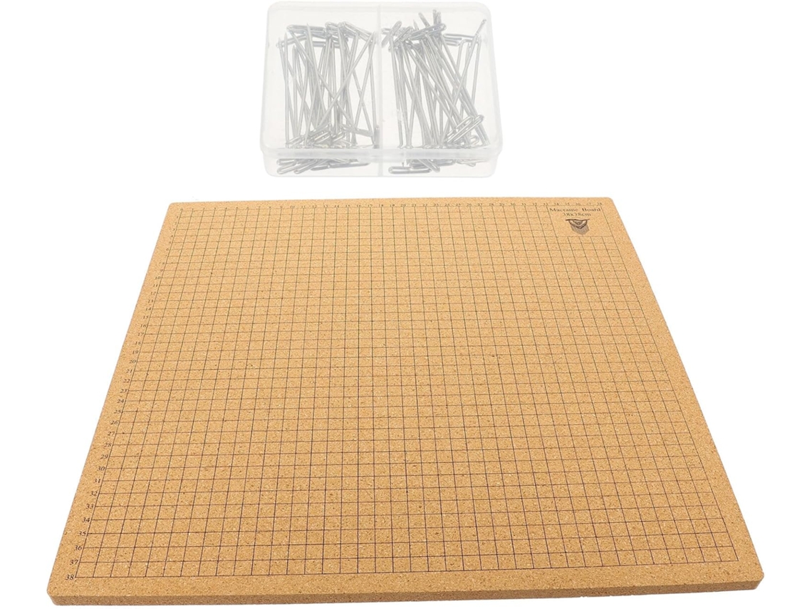 Kit de Macramê Healeved em Cortiça com Alfinetes T, e Aço Inoxidável para Medição Fixação, Ideal Projetos Puls
