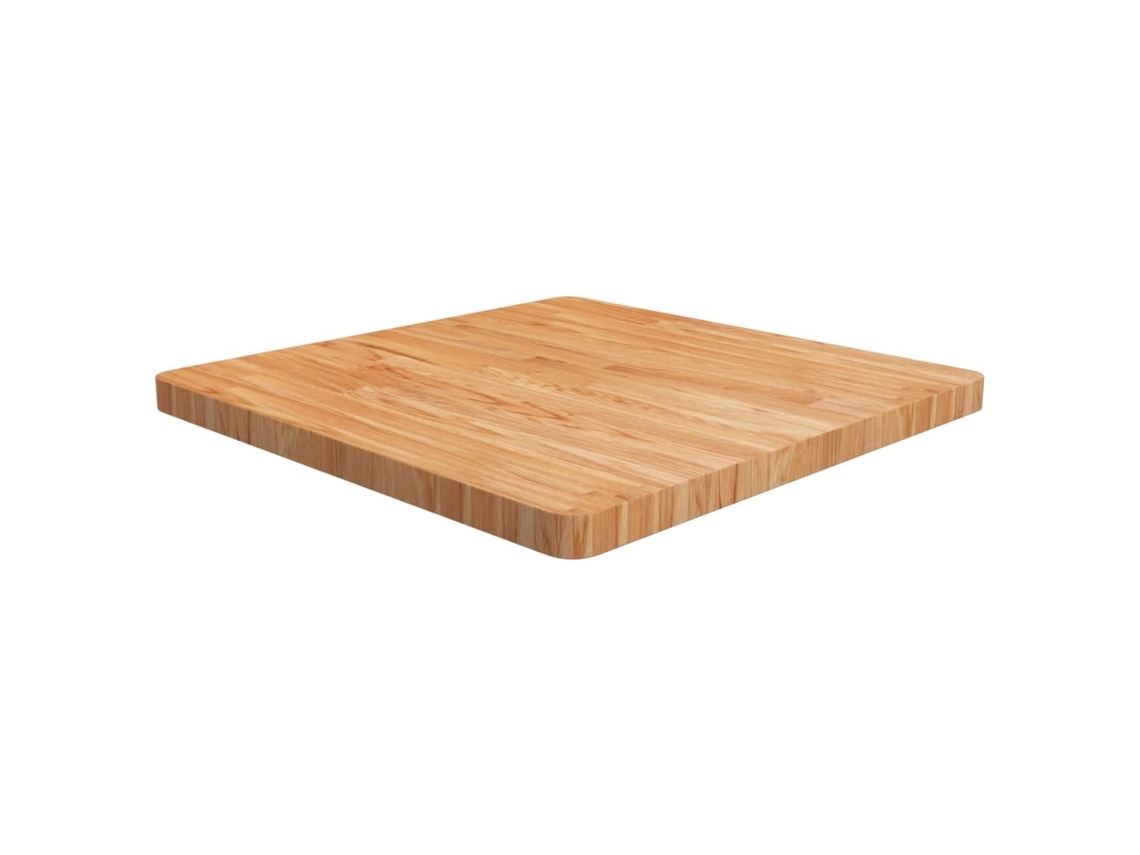Vidaxl Tampo Mesa Quadrado 70x70x4 Cm Carvalho Tratado Castanho-claro