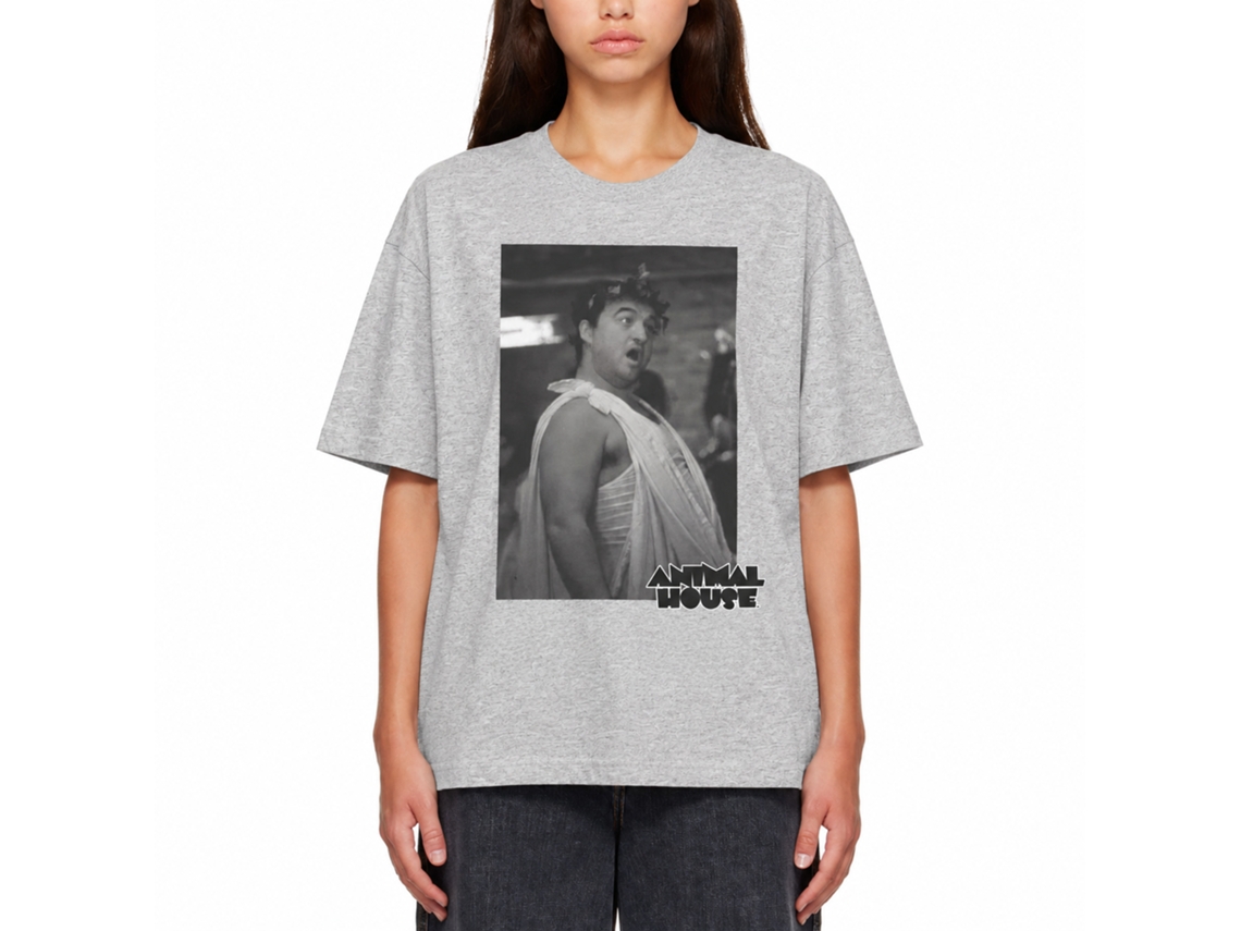 Rockinstone Animal House Movie Toga Photo Heather Gray Adult Shirt Size:xxl
