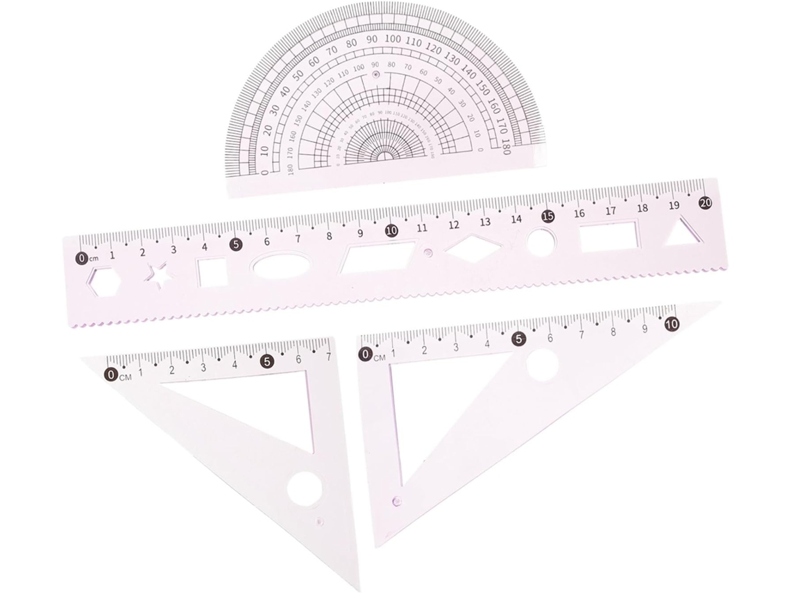 Lurelia Kit Geométrico 3 Peças Com Portátil E Leve Para Geometria E Matemática