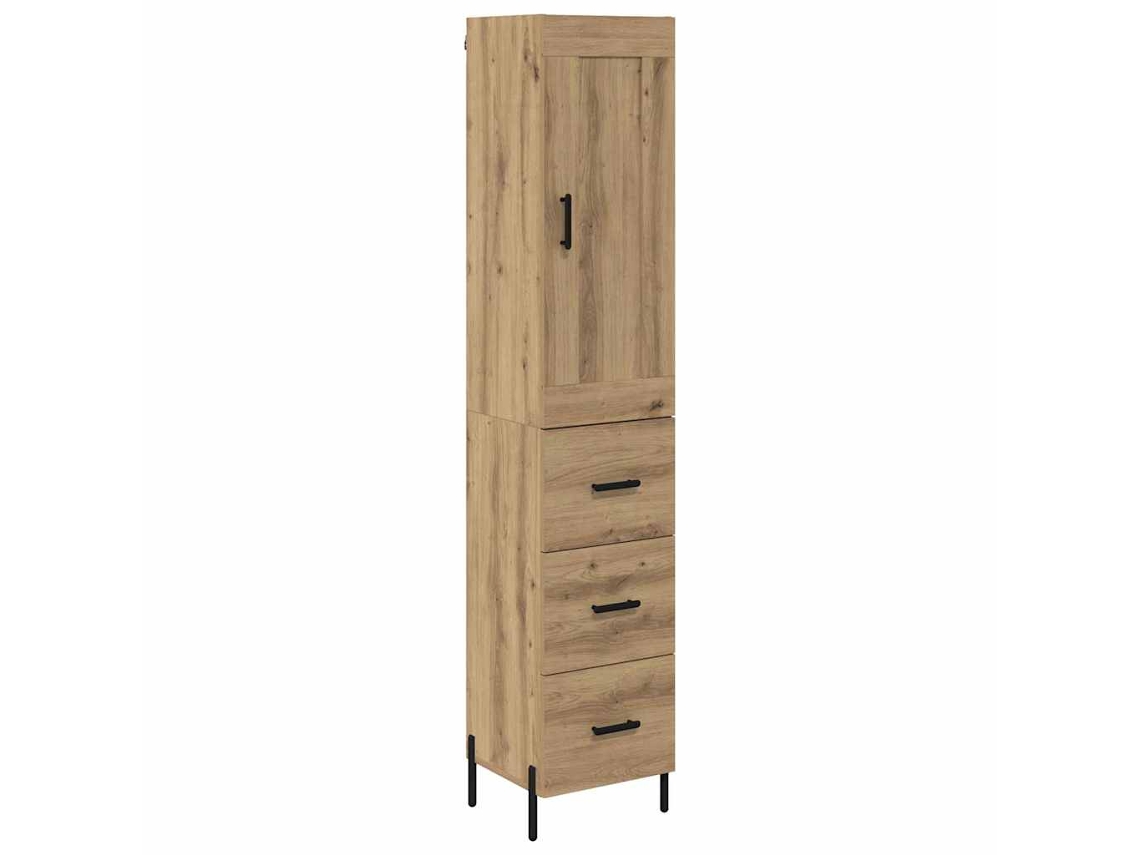 Conjunto 1 Buffet De Armazenamento Vidaxl Castanho Derivados De Madeira (34,5 X 34 X 180 Cm)