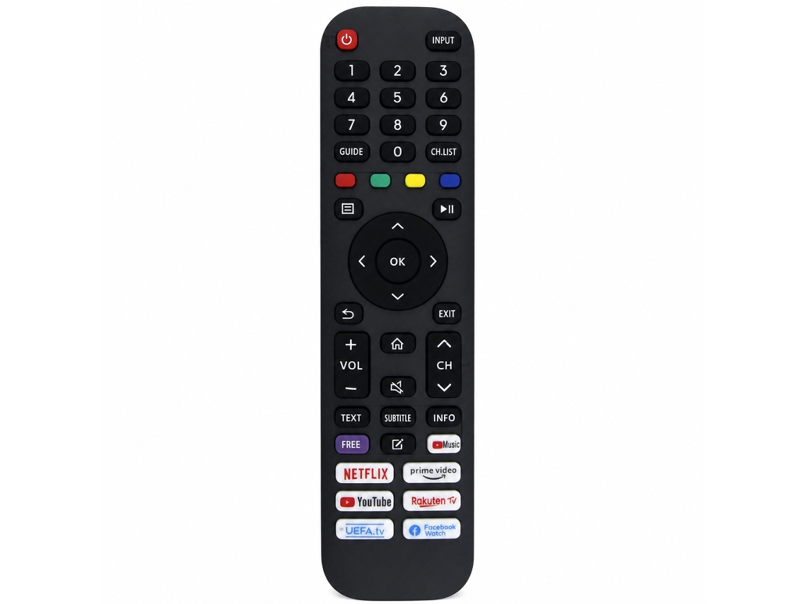 Comando Remoto Para Tv Compatível Com Hisense En2ah30h, Com Atalhos De Streaming