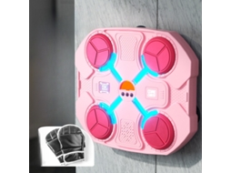 Máquina De Boxe Musical Infantil Com Luvas bluetooth, Montado Na Parede, Ideal Para Dos 5 Aos 12 Anos Ou Mais Rosa Hexinyigjly