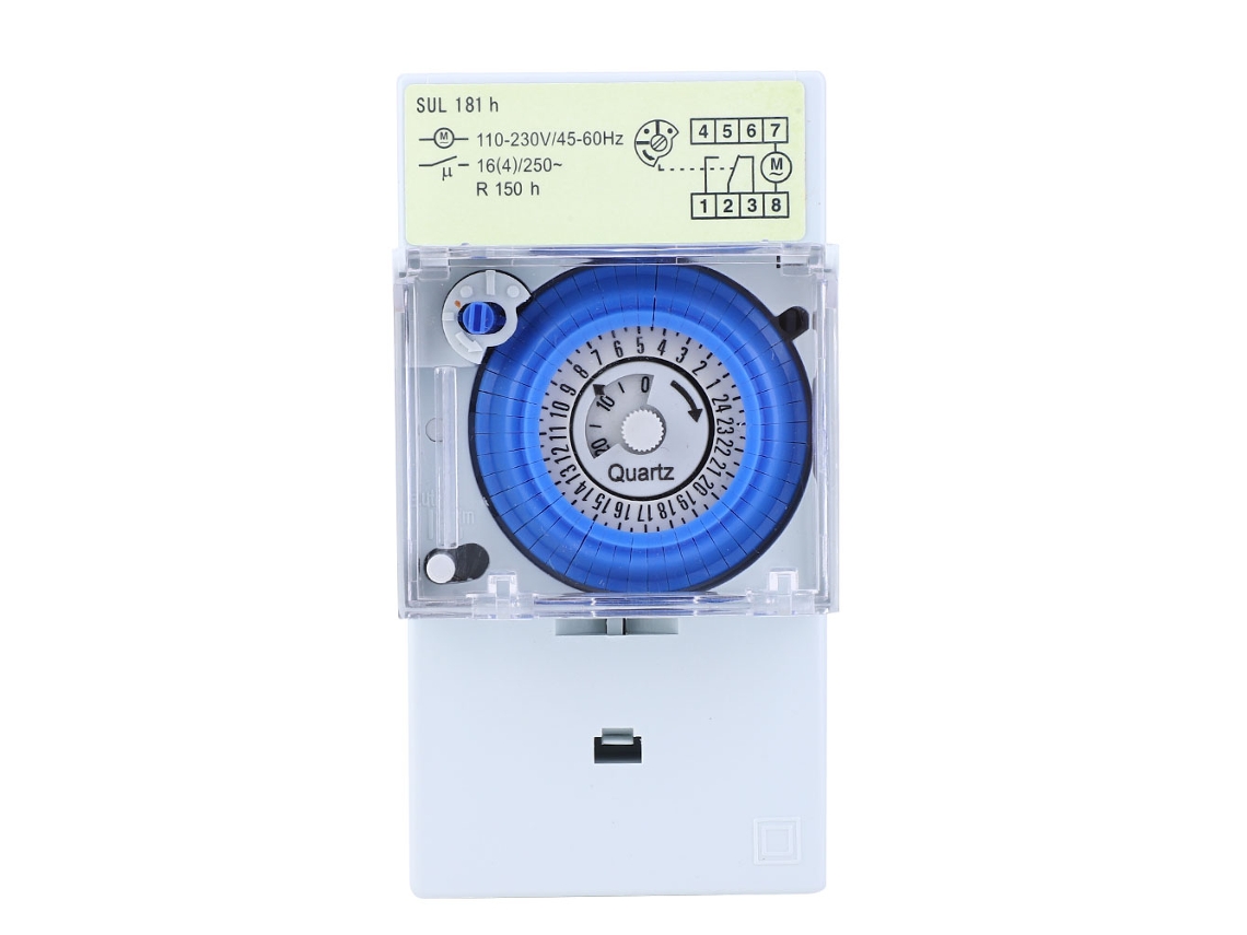 Sul181h Cronômetro Mecânico 24 Horas Motor Quartzo Interruptor Relé 110~230vac 16a