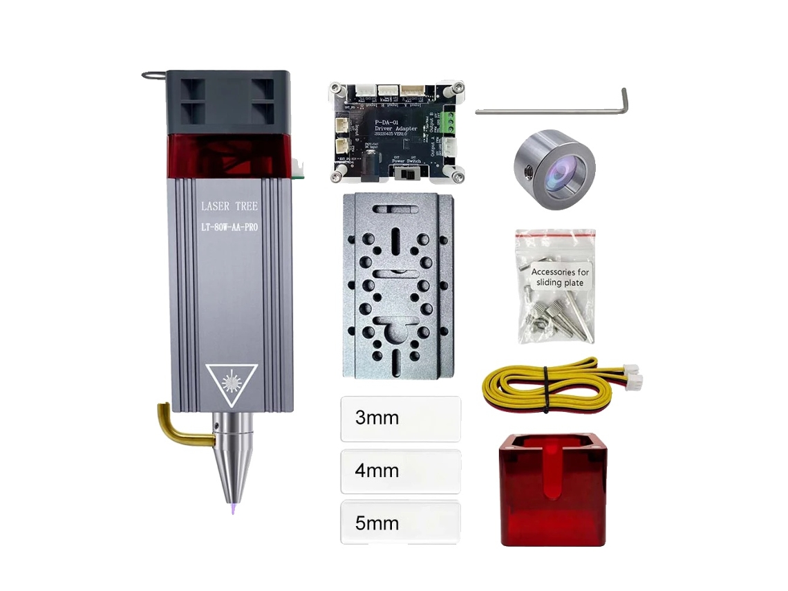 Cabeça De Gravação A Laser, 10w De Potência Óptica, Poderoso Assistente De Ar, 80w Aa Pro Kit 12v Oem