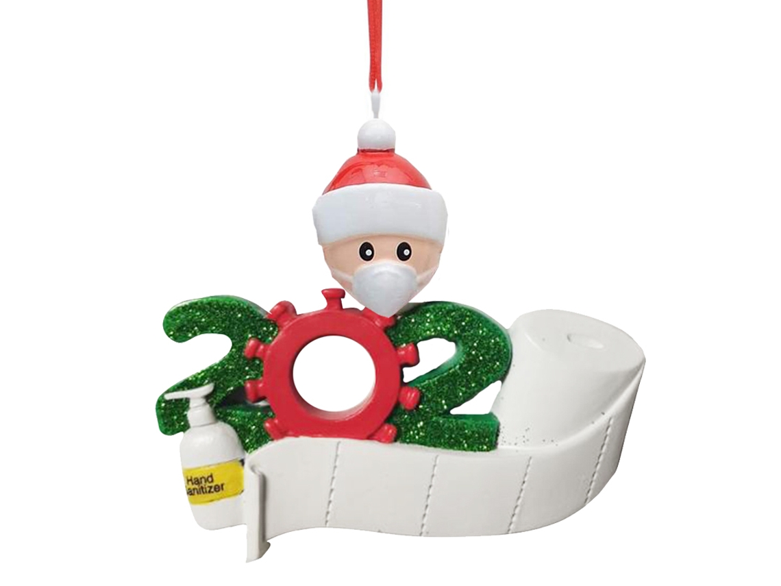 Ornament De Natal Máscara Com Nome Manuscrito Diy Familiar