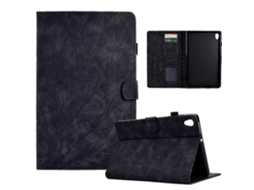 Capa Para Tablet Lenovo M10 Hd 2ª Geração X306x Fortune Tree Pressure Flower Em Pu Com Função De Ativação/desativação Da Função De Hibernação.