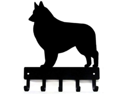 Suporte de Parede para Coleira e Chaveiro Metal Peddler German Shepherd 1 BRILVIBERA