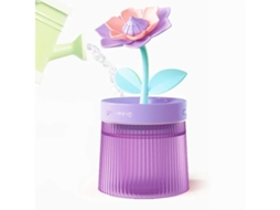 Mini Umidificador Portátil 260ml Flor Silencioso Névoa Fria Bestvite Roxo