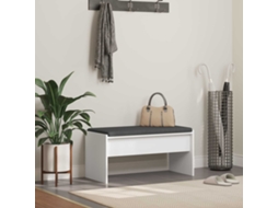 Vidaxl Banco De Hall Com Almofada Branco 80 X 38 X 46 Cm