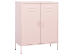 Conjunto 1 Armário Arrumação Vidaxl Cor-de-rosa Aço (80 X 35 X 101.5 Cm)
