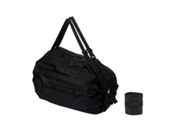 Sacola de Compras Dobrável, Ecológica, Reutilizável, Portátil, Tipo Bolsa de Ombro, Preta. GOKOCO