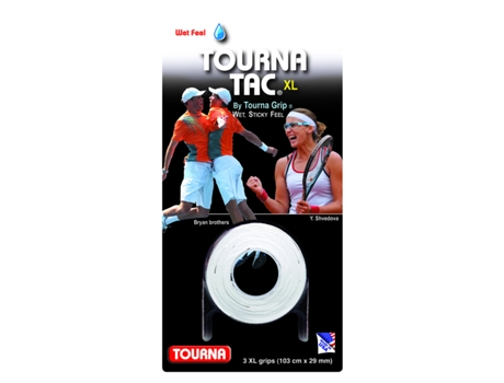 Blister de 3 campos de ténis TOURNA GRIP Tac
