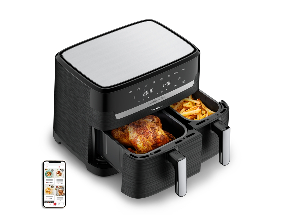 Fritadeira sem Óleo MOULINEX Ez901 (8 L - Preto )