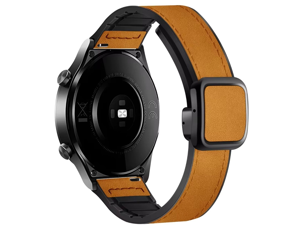 Bracelete Magnetico Pulseflex para Ticwatch E3 Castanho ANTIIMPACTO!