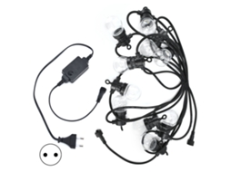 Luz de Cadeia 5m 10led G50 Bola Transparente para Jardim Externo 100 240v