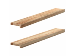 Vidaxl Soleiras Da Janela 2 Pcs 100x15x2cm Carvalho Maciço Não Tratado