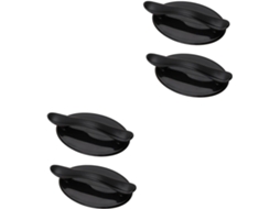 Conjunto De 4 Puxadores Porta Perfurados Para Colar Em Gavetas, Na Cor Preta, Acessórios Para Móveis E Armários De