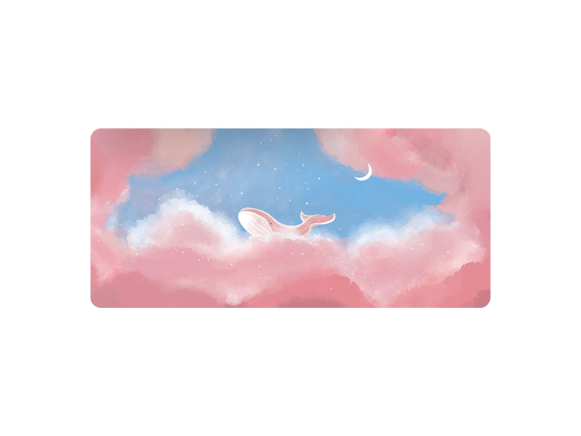 Aetheria mouse Pad Gamer Oversized com Padrão Paisagem Cartoon Base de Borracha 800x300x3mm