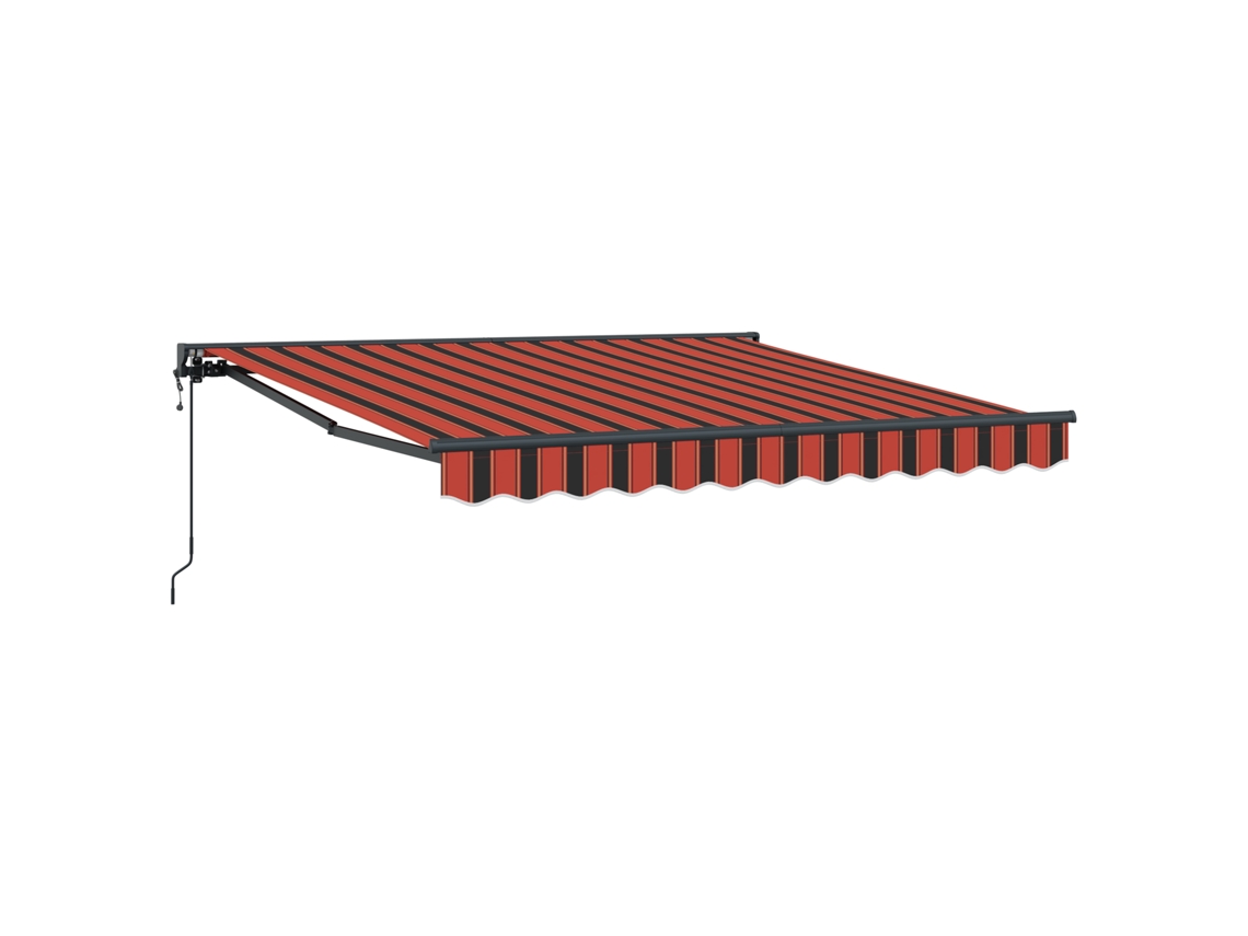 Conjunto 1 Toldo Retrátil Vidaxl Laranja Alumínio (300 X 250 Cm)