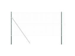 Conjunto 12 Poste De Cerca Vidaxl Verde Aço (130 Cm)