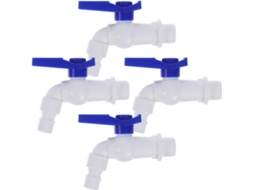 Conjunto De 4 Torneiras Plástico Com Abertura Rápida Para Uso
