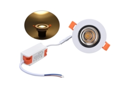 Luz de Teto Embutida LED 7w 3000k Luz Quente Ângulo Ajustável para Corredor Sala Quarto 100-264v | S/MARCA