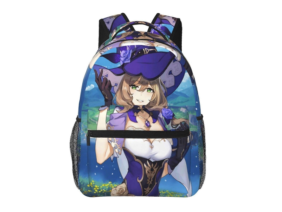 Mochila De Estudante Genshin Impact J269, Durável E Leve, Com Alça De Ombro Impermeável E Respirável. Olysi Shop