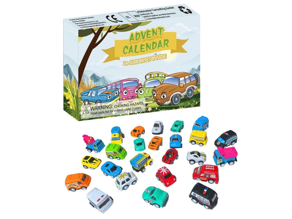 Laxiscreed Conjunto De Carros Mini Pull-back Para Natal Em Caixa Surpresa