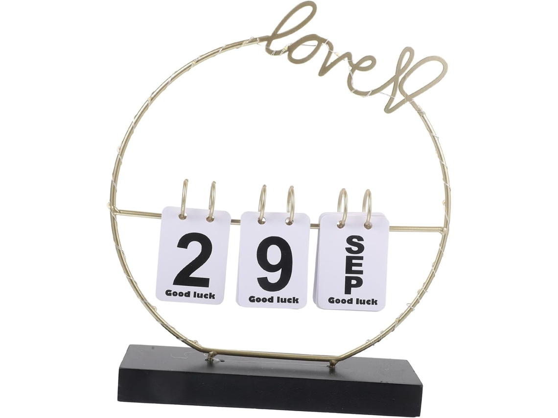 Calendário De Mesa Madeira Com Aba, Estilo Rústico, Decoração Para