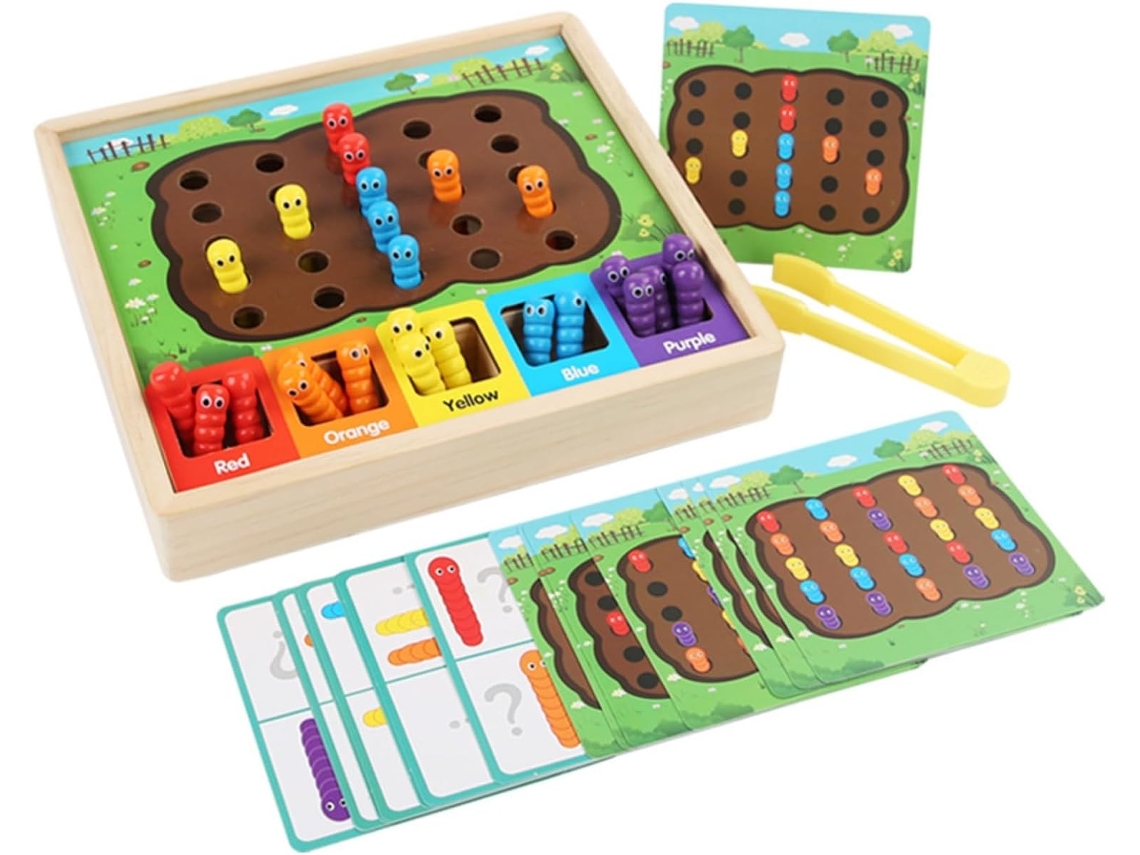 Classificador De Formas E Cores Tabuleiro Minhocas