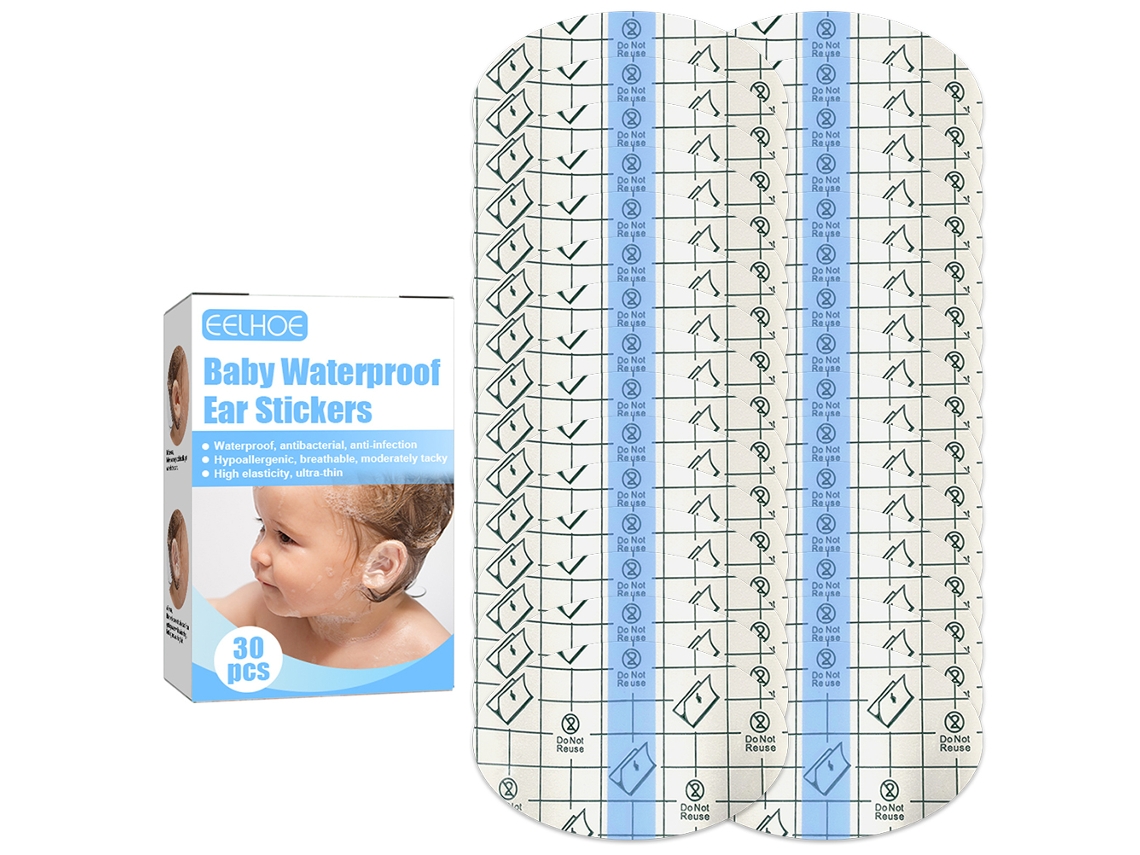 30 Unidades/caja Pegatinas Impermeables Para Oídos Bebé Protector De Oídos Para Natación Ducha Surf Deportes Acuáticos