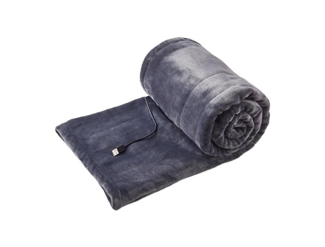 Flanela de Xale Aquecida Elétrica Usb com Desligamento de 8 Horas Soft Cobertor Aquecido Quente 140X80Cm Lavagem Cinza HOMYL