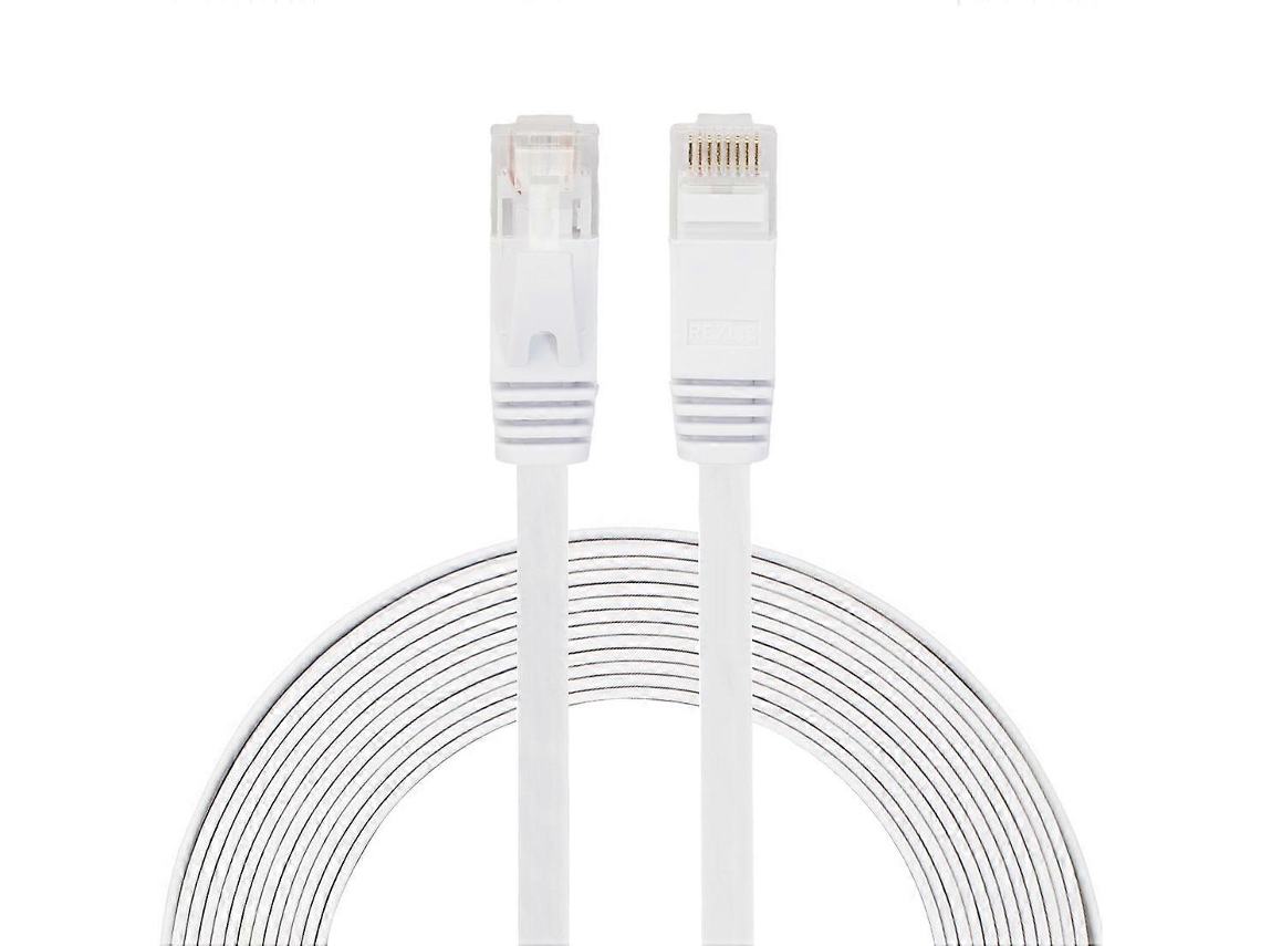 Cabo De Rede Lan Ethernet Cat6 Ultrafino E Plano De 5 M, Com Conector Rj45. Aquaforge