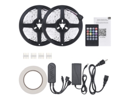 Kit de Fita LED RGB 10m 300 LEDs Controle Remoto | S/MARCA