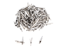 100 Peças De Pinça Cocodrilo De Aço Liga 35mm Para Experimentos Elétricos, Diy E Carro